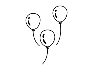 風船の白黒イラスト かわいい無料の白黒イラスト モノぽっと 風船の白黒イラスト かわいい無料の白黒イラスト モノぽっと