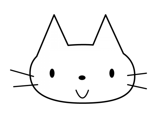 かわいい猫の白黒イラスト かわいい無料の白黒イラスト モノぽっと