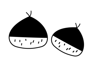 栗の白黒イラスト02 かわいい無料の白黒イラスト モノぽっと 栗の白黒イラスト02 かわいい無料の白黒イラスト モノぽっと