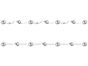 蝶々のライン・罫線の白黒イラスト