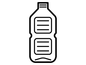 空のペットボトルの白黒イラスト かわいい無料の白黒イラスト モノぽっと