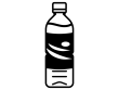 ペットボトルのジュースの白黒イラスト