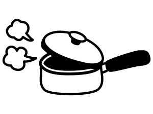 湯気が出て熱々の鍋の白黒イラスト02 かわいい無料の白黒イラスト モノぽっと 湯気が出て熱々の鍋の白黒イラスト02 かわいい無料の白黒イラスト モノぽっと
