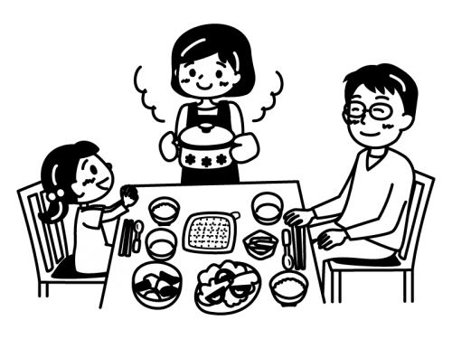 家族 食事 イラスト 無料 Htfyl